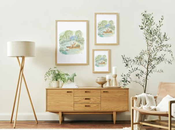 Illustration à l'aquarelle: Au fil de l'eau