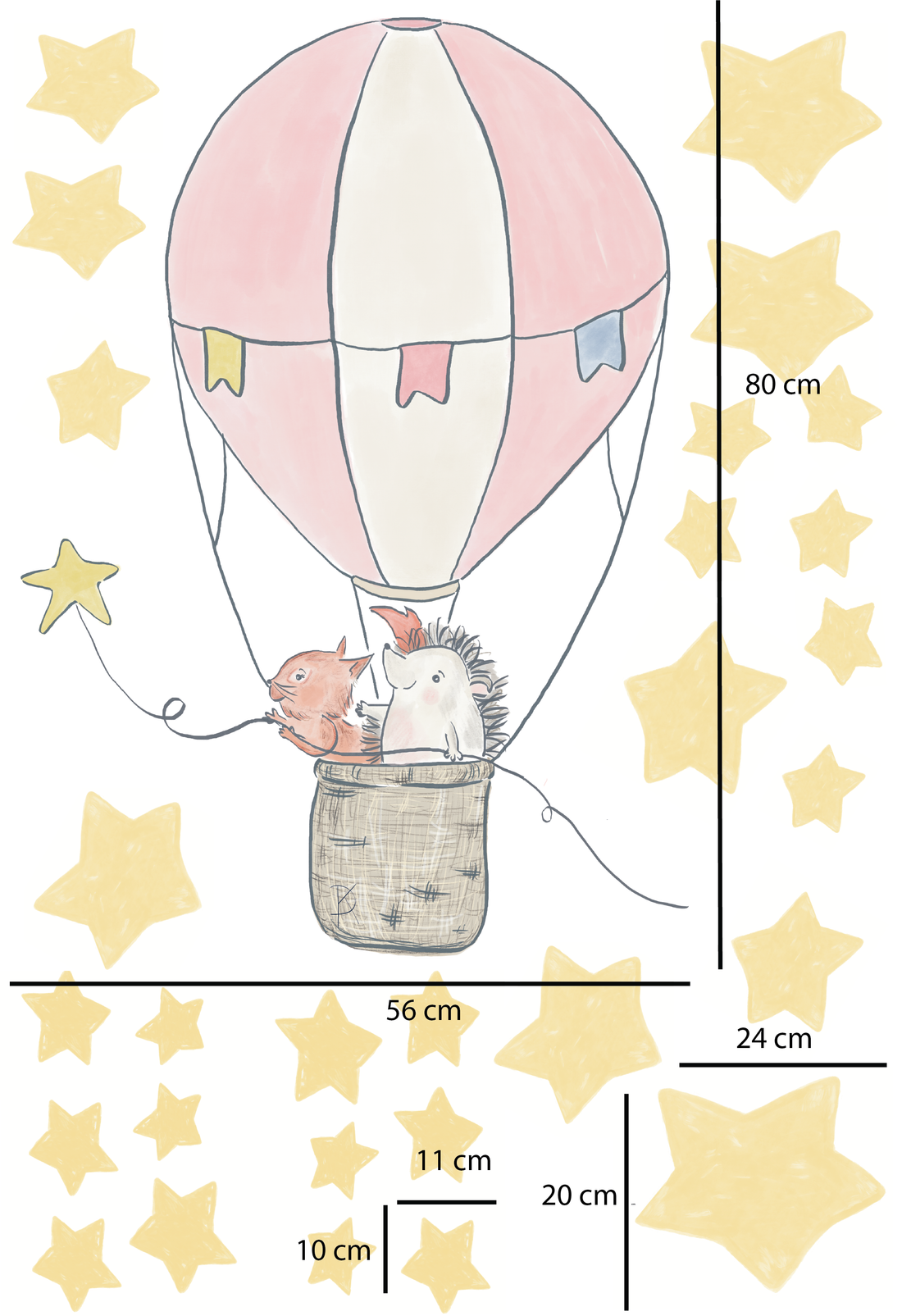 stickers mural: Les Petits Aventuriers du Ciel