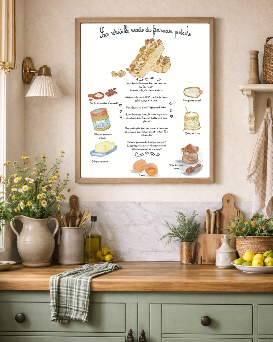 La véritable recette du financier pistache